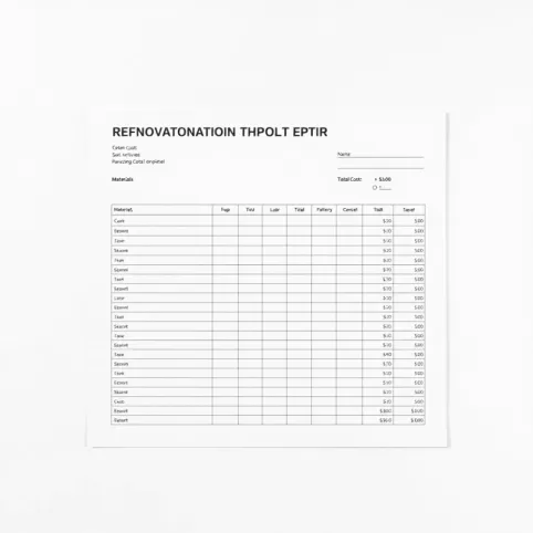 Kosztorys prac remontowych wzór